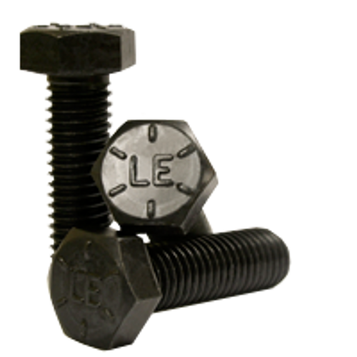 3/8"-16 x 3 1/2" Hex Cap Screws, Plain, Grade 8, Coarse, Partially Threaded, Alloy Steel, (USA), Qty 50