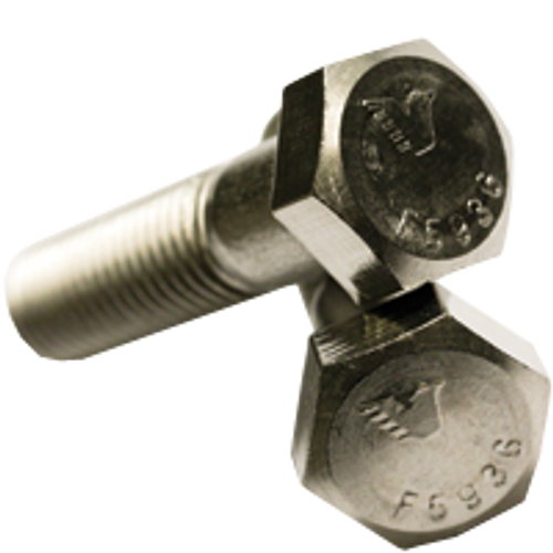 1/4"-20 x 2 1/4" Hex Cap Screws, 316 Stainless Steel, Coarse, Partially Threaded, Qty 100