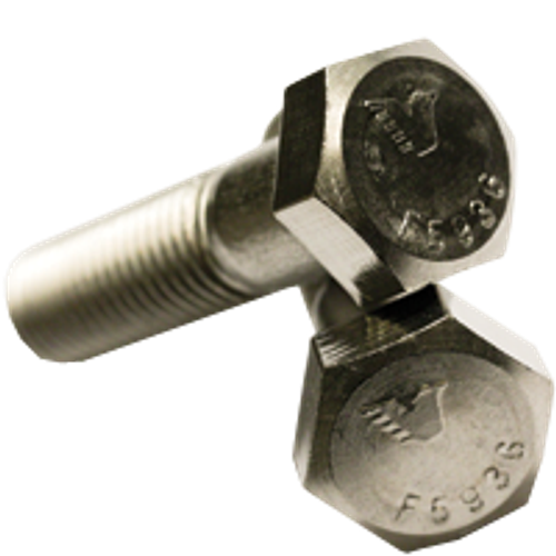 1/4"-28 x 4 1/2" Hex Cap Screws, 316 Stainless Steel, Fine, Partially Threaded, Qty 50