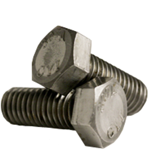 1"-8 x 2 1/4" Hex Bolts, Plain, Grade A, Coarse, Fully Threaded, Low Carbon, A307, Qty 10