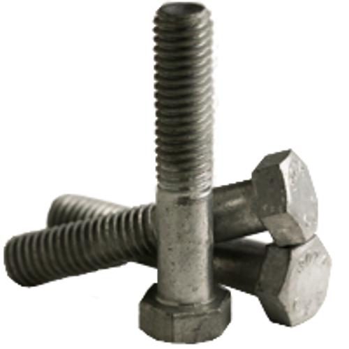 3/8"-16 x 4 1/2" Hex Bolts, Hot Dipped Galvanized, Grade A, Coarse, Partially Threaded, A307, Qty 50