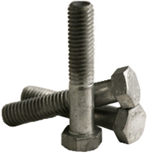 7/16"-14 x 2" Hex Bolts, Hot Dipped Galvanized, Grade A, Coarse, Partially Threaded, A307, Qty 50