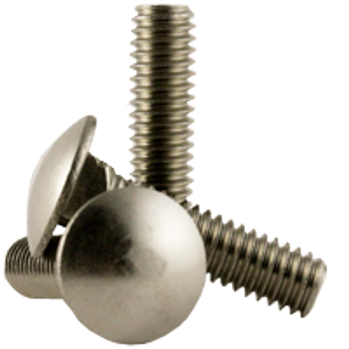 1/4"-20 x 5/8" Carriage Bolts, 18-8 Stainless Steel, Coarse, Qty 100