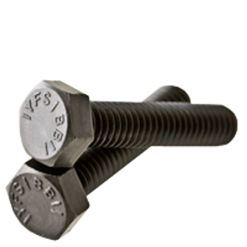 1/4"-20 x 1" Hex Tap Bolts, Grade 5, Fully Threaded, Medium Carbon, Plain, Qty 100