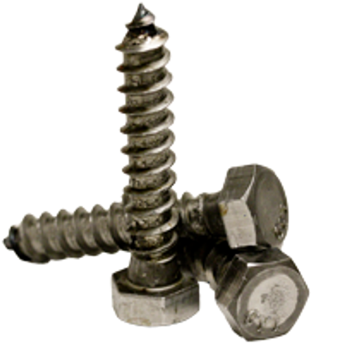 1/4"-10 x 3" Hex Lag Screw, Plain, Low Carbon, Qty 50