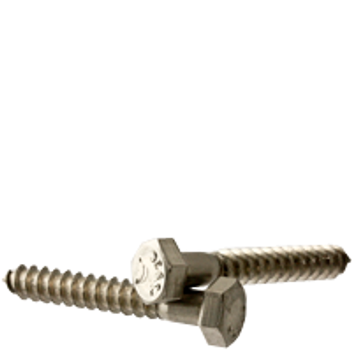 1/4"-10 x 1" Hex Lag Screws, 18-8 Stainless Steel, Coarse, Qty 100