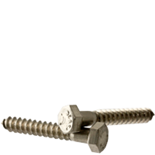 1/4"-10 x 4" Hex Lag Screws, 18-8 Stainless Steel, Coarse, Qty 50