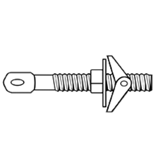 1/4"-20 x 3" Toggle Bolts, Acoustical, Zinc Cr+3, Qty 25