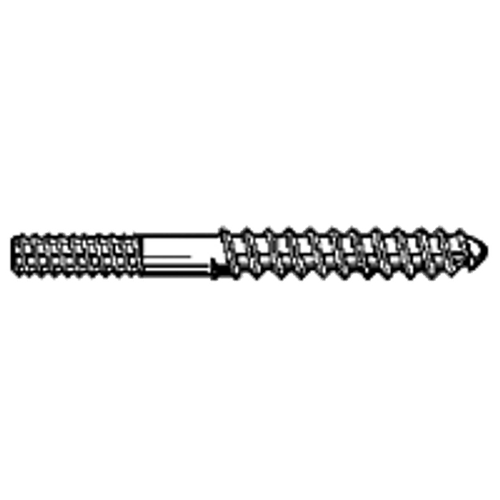 3/16"-24 x 1 1/2" Hanger Bolts, Zinc Cr+3, Qty 100