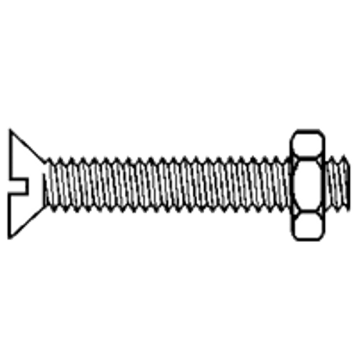 1/4"-20 x 5" Stove Bolts, Slotted Round Head, Zinc Cr+3, Qty 100