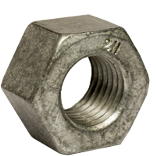 5/8"-11 Heavy Hex Nuts, Hot Dipped Galvanized, Grade 2H, Wax, A194 / SA 194, Qty 10