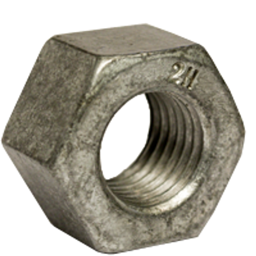 3/4"-10 Heavy Hex Nuts, Hot Dipped Galvanized, Grade 2H, Wax, A194 / SA 194, Qty 10