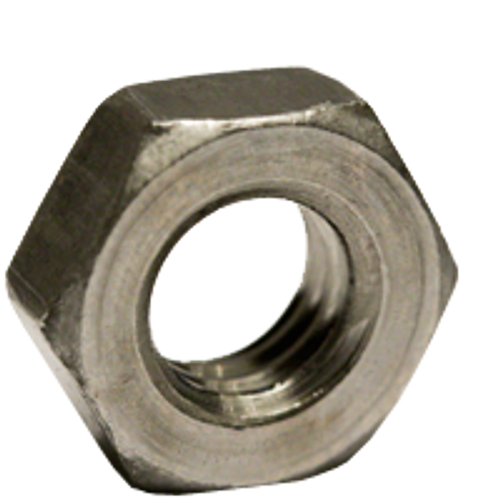 #10-32 x 3/8" x 1/8" Hex Machine Screw Nut, Fine, Low Carbon, Plain, Qty 100