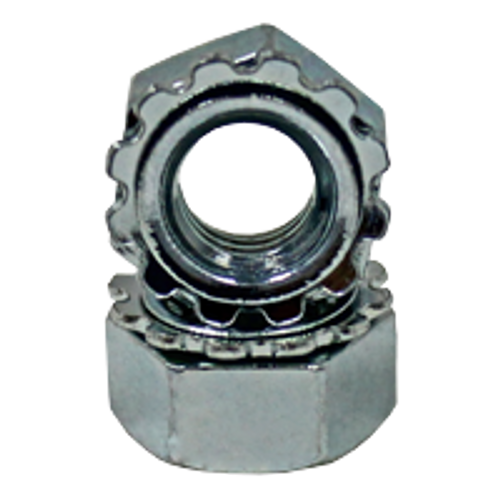 M5-0.80 Lock Nuts, External Tooth K-Lock, Zinc Cr+3, Class 8, Qty 800