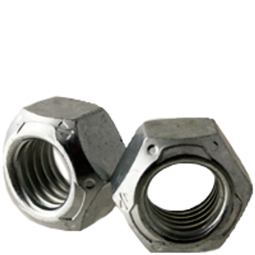 7/16"-14  ALL METAL HEX LOCKNUTS GRADE C MED. CARBON ZINC & WAX CR+3, Qty 100