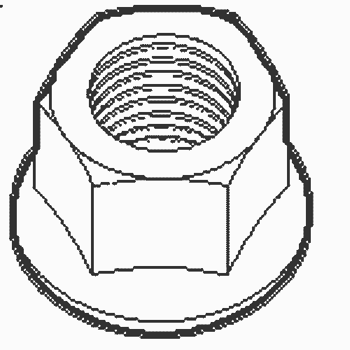 M12-1.75 Hex Flange Nut, Serrated, Zinc Cr+3, Class 8, Coarse, DIN 6923 / ISO 4161, Qty 100