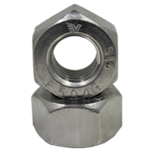 1/4"-20 Heavy Hex Nuts, 316 Stainless Steel, Coarse, Qty 100