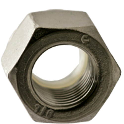 #12-24 NTM (Thin) Nylon Insert Lock Nuts, 316 Stainless Steel, Coarse, Qty 100