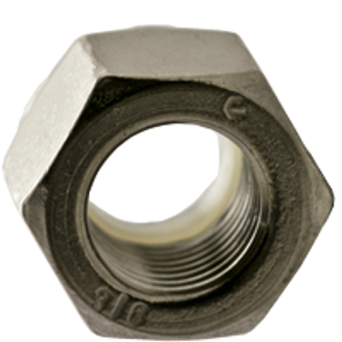1/2"-20 NE (Standard) Nylon Insert Lock Nuts, 316 Stainless Steel, Fine, Qty 100