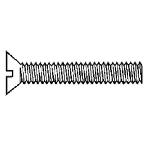 #10-32 x 3/4" Machine Screw, Brass, Slotted Flat Head, Qty 100