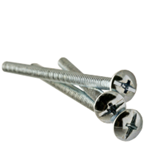 #6-32 x 2 1/2" Machine Screws, Phillips/Slotted Combo Truss Head, Zinc Cr+3, Coarse, Fully Threaded, Qty 100