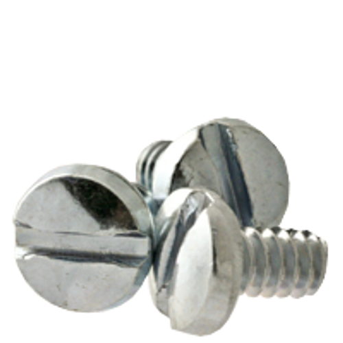 #6-32 x 1" Machine Screws, Binder Undercut Slotted, Zinc Cr+3, Coarse, Fully Threaded, Qty 100