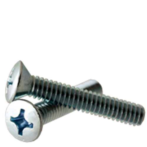 1/4"-20 x 3/4" Machine Screws, Phillips Oval Head, Zinc Cr+3, Coarse, Fully Threaded, Qty 50