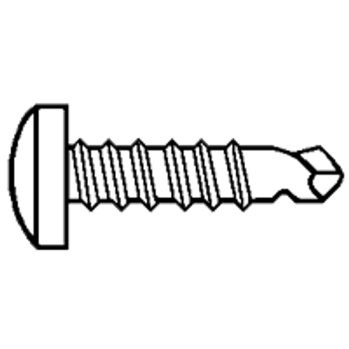 #8-18 x 3/4" Self Drilling Screws, Indent HWH TEKS/2, Zinc Cr+3, Qty 100