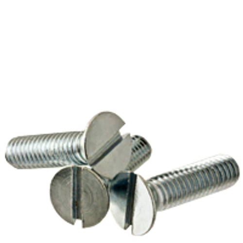 M5-0.80 x 22mm Metric Flat Head Slotted Machine Screw, 18-8 Stainless Steel, Fully Threaded, Qty 500