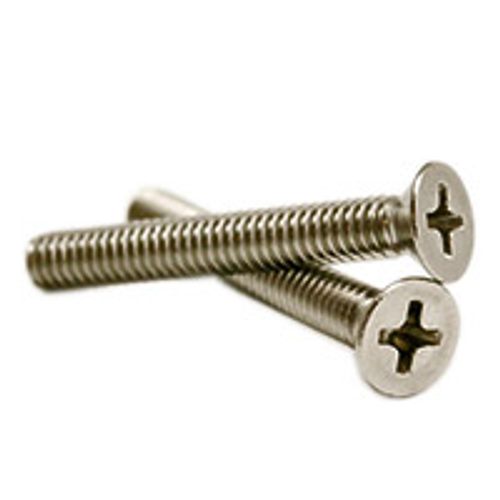 1/4"-20x3/4",(FT) MACHINE SCREWS PHILLIPS FLAT HEAD STAINLESS 316, Qty 500