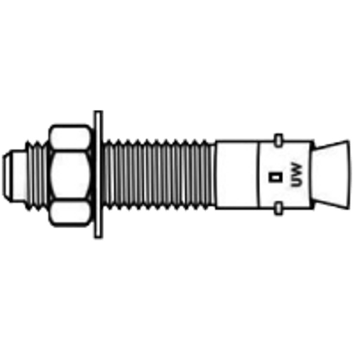 3/4"-10 x 5 1/2" Wedge Anchor, Ultrawedge, Hot Dipped Galvanized, Steel, Qty 20
