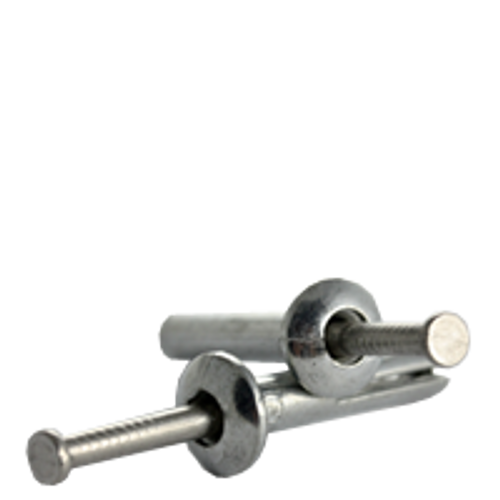 1/4"x2" Hammer Drive Anchor Mushroom Head Zinc Alloy with 304 Stainless Steel , Qty 100