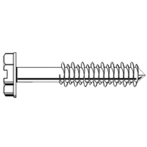 3/16" x 1 3/4" TapKing SD Concrete Screws, Slotted Indent HWH, Blue Ruspert Durablecoat, Qty 100