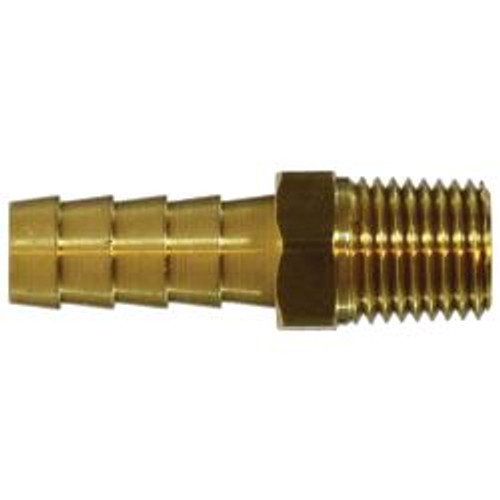 AMC 07001-0204-003 Rigid Adapter, 1/8 in Hose Barbed x 1/4 in MNPTF, Brass
