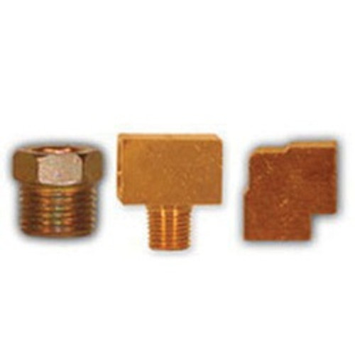 Mid-America Fittings 2402X6 90 deg Elbow, 3/8 in Inverted Flared x 1/4 in MPT, Brass
