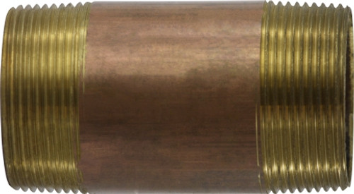 Midland Metal 2-1/2 X 8 RED BRASS NIPPLE - 40189