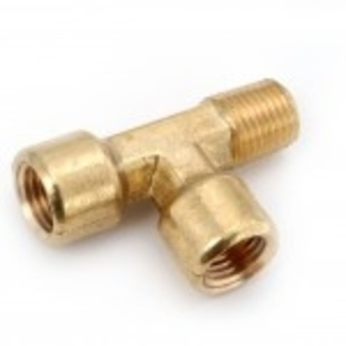 AMC 706227-04 Street Tee, 1/4 in FIP x 1/4 in MIP x 1/4 in FIP, Brass