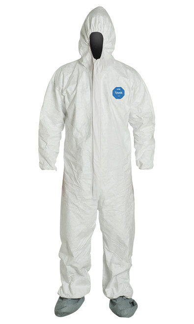 DUPONT Collared Coverall,Elastic,White,2XL,PK25 TY125SWH2X002500