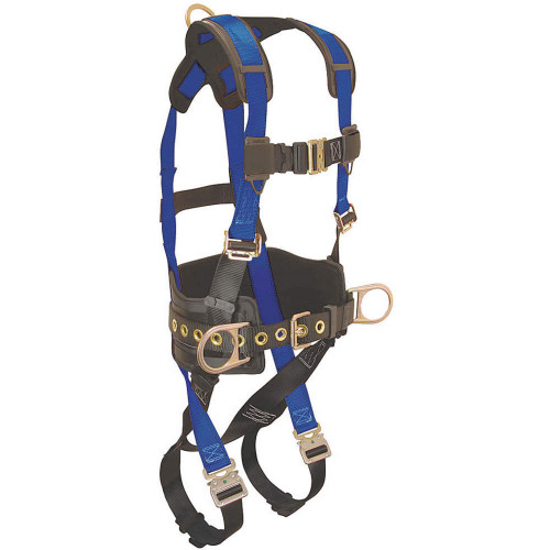 CONDOR Full Body Harness,L/XL,425 lb.,Blue/Blk 45J270