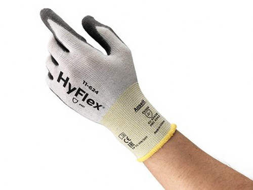 ANSELL Cut Resistant Gloves,Gray/Black,9,PR 11-624