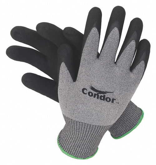 CONDOR Coated Gloves,3/4 Dip,XL,PR 19K978