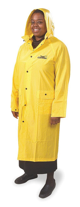 CONDOR Rain Coat,Unrated,Yellow,L 5AZ31