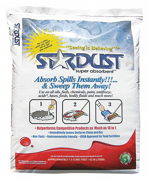 STARDUST Loose Absorbent,Bag,Size 1.5 cu. ft. D15CF