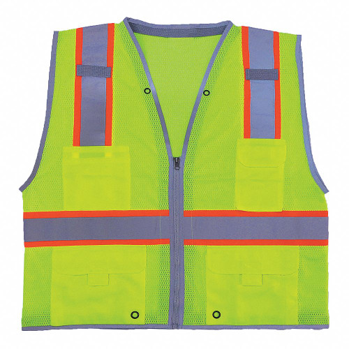 CONDOR High Visibility Vest,Class 2,XL,Lime 11K777