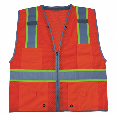 CONDOR High Visibility Vest,Class 2,2XL,Orange 11K785