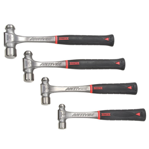 PROTO Ball Pein Hammer Set,Steel,Steel,4 PC J1304AVPS