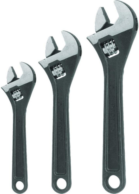 PROTO Adj. Wrench Set,8",10",12",Black,3 Pc. J795S