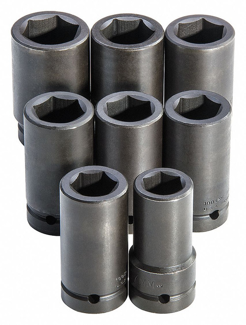 PROTO Impact Socket Set,Metric,8pcs. J76104