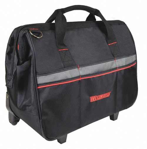 WESTWARD Tool Bag,21 Pockets,20-1/2x10x15",Black 32PJ39