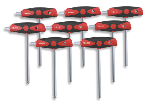 WIHA TOOLS Ball End Hex Key Set,8 Pieces 54095